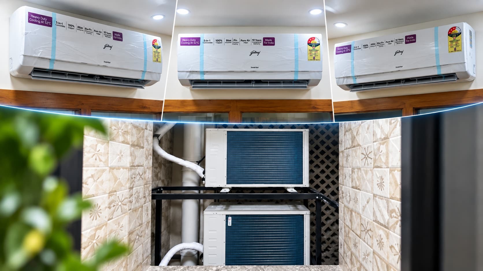 New Office AC Installation - 3 Godrej Split ACs